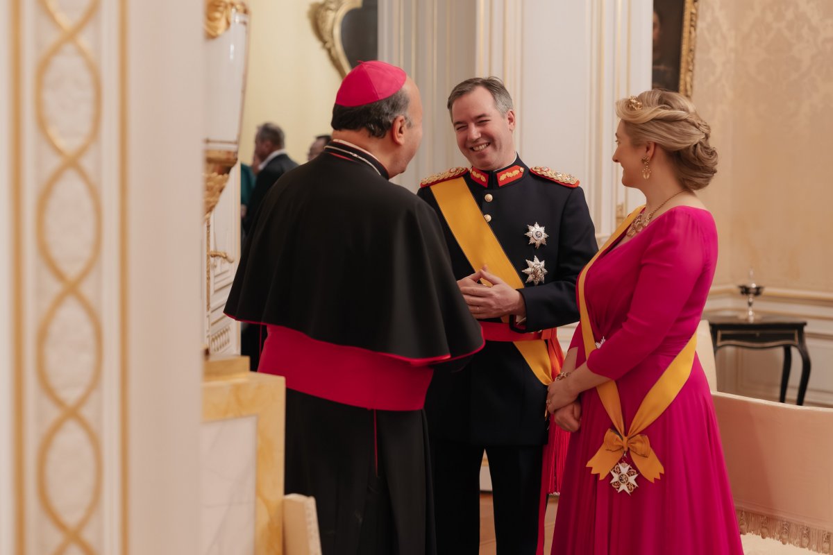 The Grand Duke and Grand Duchess of Luxembourg host a new year reception at the Grand Ducal Palace on January 14, 2026 (Kary Barthelmey/Maison du Grand Duc)