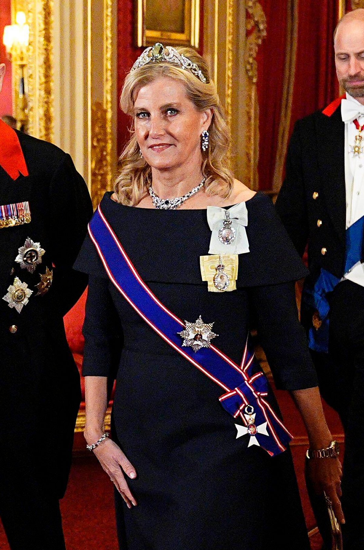 The Duchess of Edinburgh attends a state banquet in honor of the President of Germany at Windsor Castle on December 3, 2025 (Aaron Chown/PA Images/Alamy)