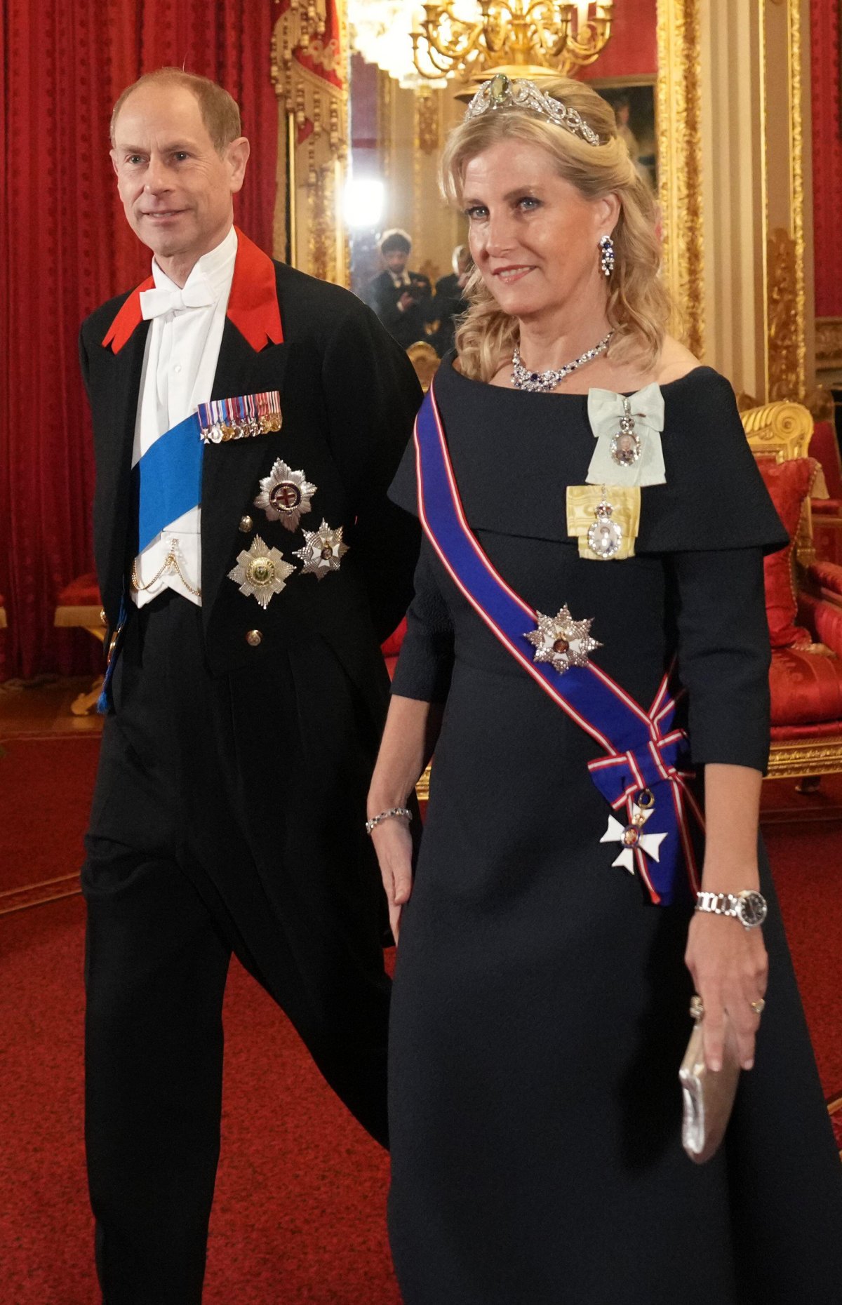 The Duke and Duchess of Edinburgh attend a state banquet in honor of the President of Germany at Windsor Castle on December 3, 2025 (Carlos Jasso/PA Images/Alamy)