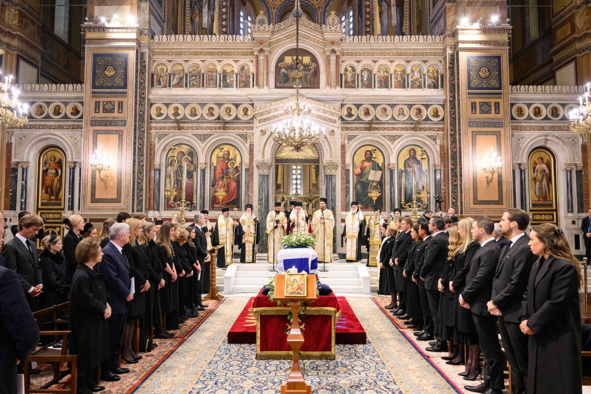 Members of the Greek and Spanish royal families attend the funeral of Princess Irene of Greece and Denmark in Athens on January 19, 2026 (Studio Kominis)