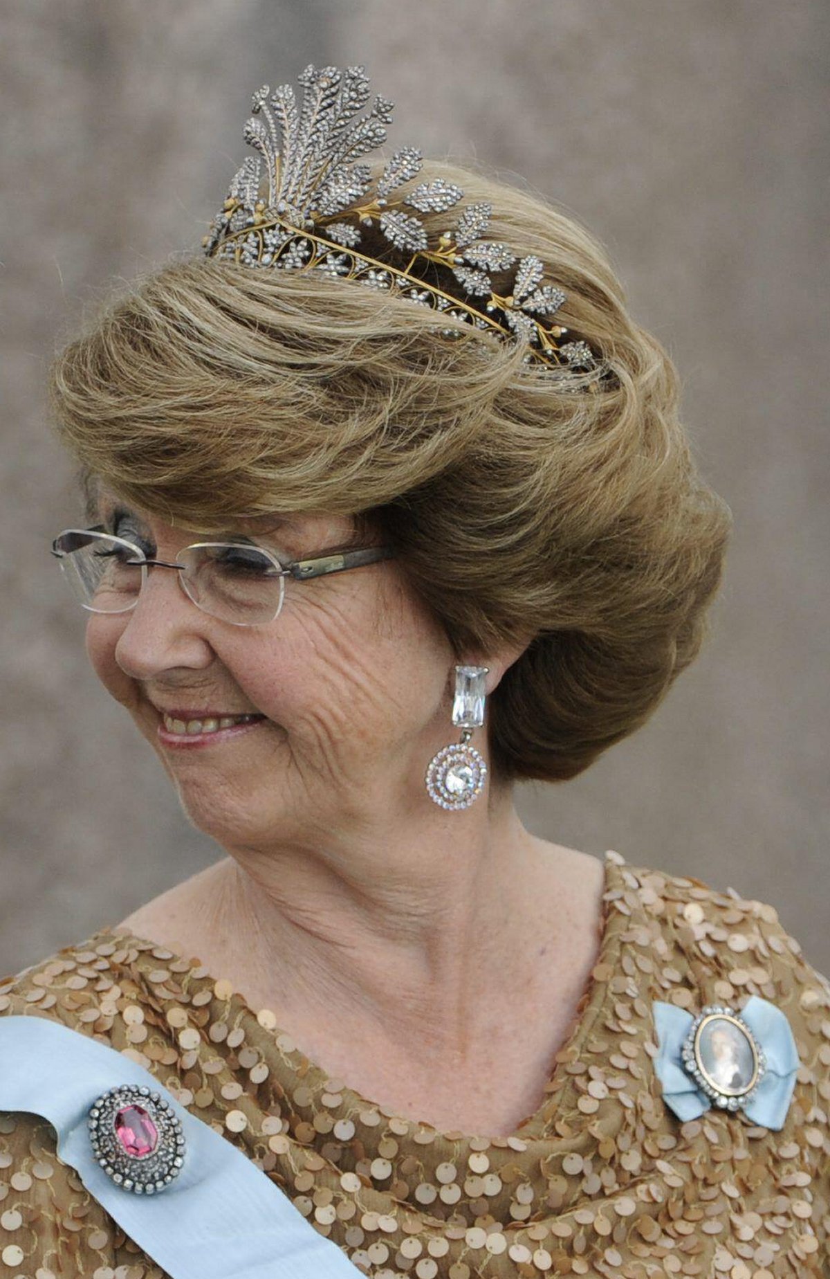 Princess Désirée and Baron Niclas Silfverschiöld attend the wedding of Princess Madeleine and Christopher O'Neill in Stockholm on June 8, 2013 (Adam Ihse/TT News Agency/Alamy)
