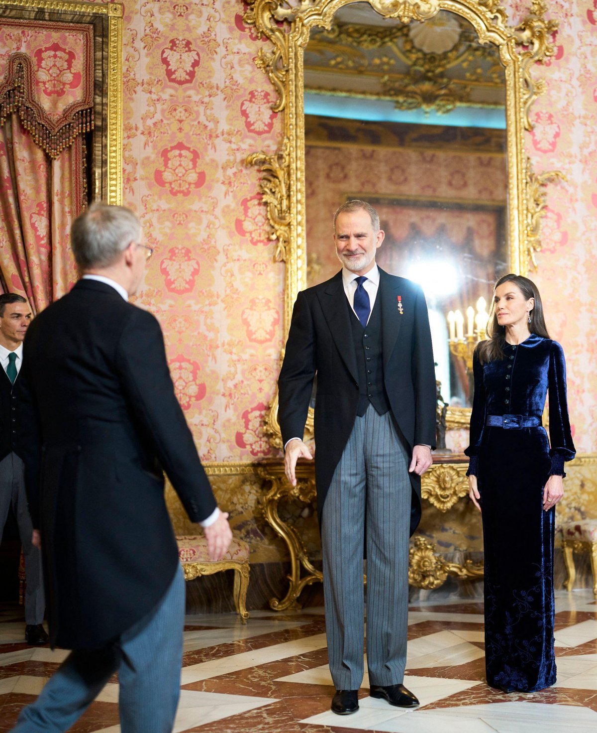 The King and Queen of Spain host a reception for the diplomatic corps at the Royal Palace in Madrid on January 23, 2026 (Jack Abuin/Zuma Press/Alamy)