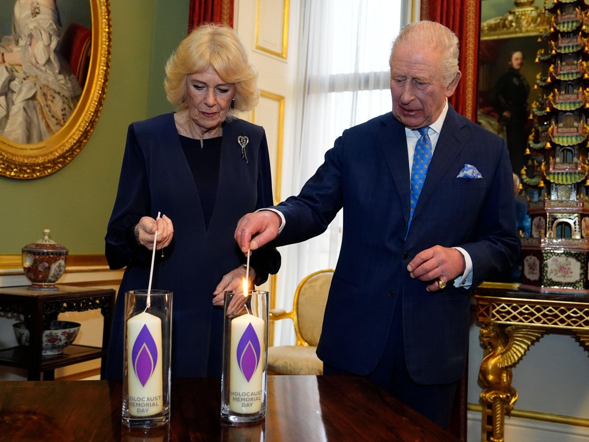 King Charles III and Queen Camilla host a reception marking Holocaust Memorial Day at Buckingham Palace in London on January 27, 2026 (Aaron Chown/PA Images/Alamy)