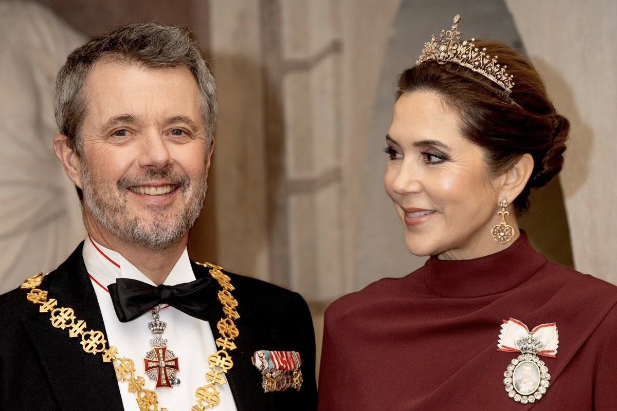The King and Queen of Denmark attend a state banquet at the Presidential Palace in Vilnius on January 28, 2026 (Kongehuset)