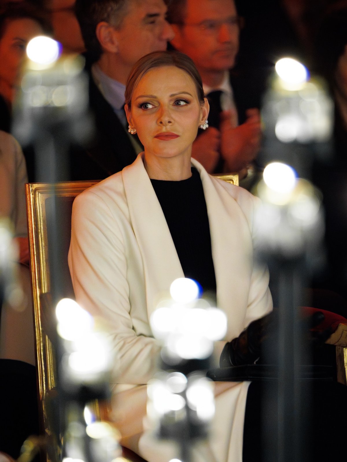 The Prince and Princess of Monaco attend a candlelit concert at the Cathedral of Monaco on the Feast of Sainte Dévote on January 27, 2026 (Michaël Alesi/Palais Princier de Monaco)