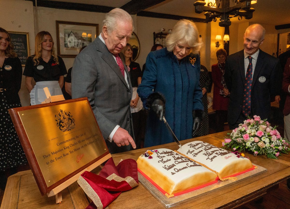King Charles III and Queen Camilla are pictured during their royal visit to Dedham, a small village on the borders of Essex and Suffolk, on February 5, 2026 (Arthur Edwards/PA Images/Alamy)