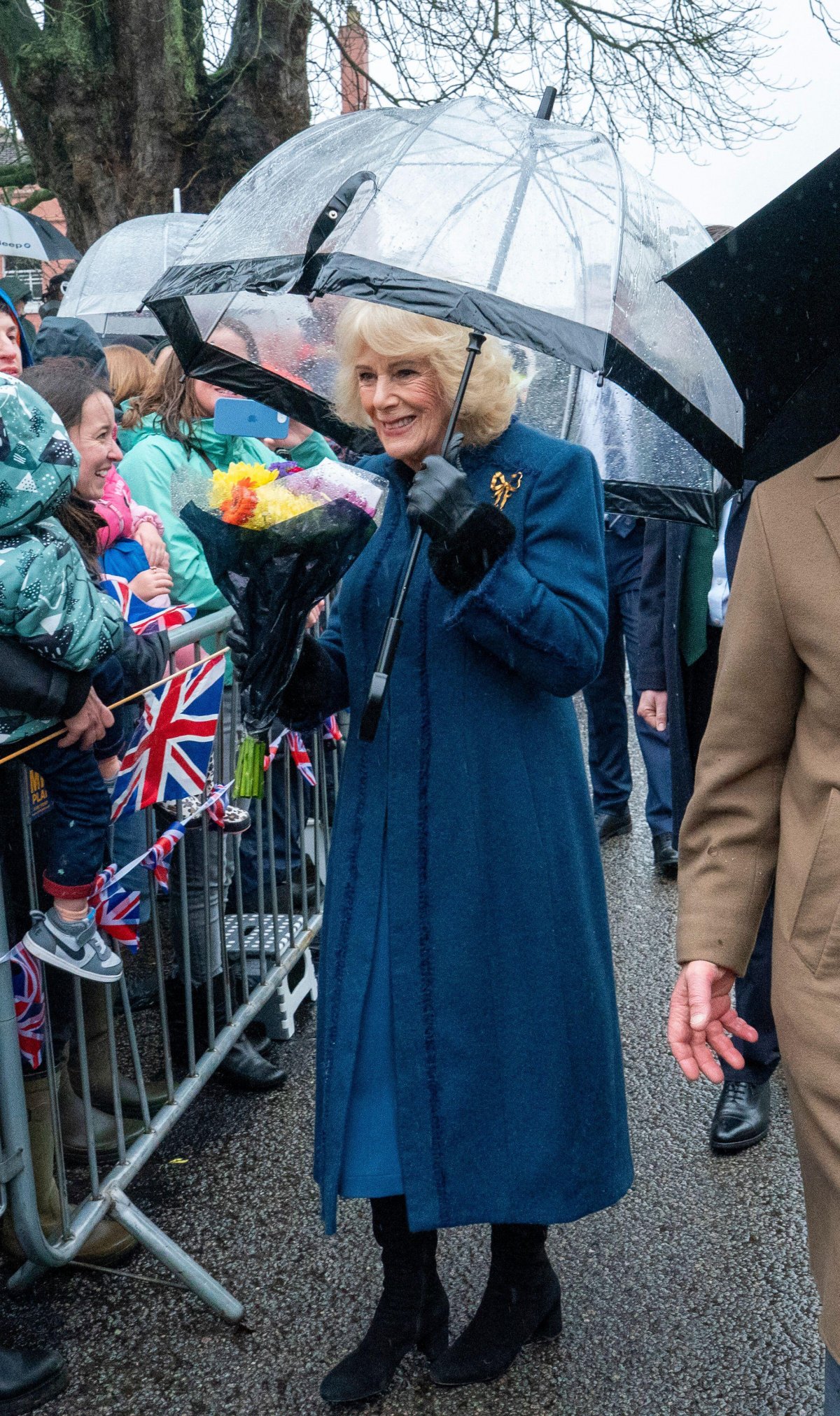 King Charles III and Queen Camilla are pictured during their royal visit to Dedham, a small village on the borders of Essex and Suffolk, on February 5, 2026 (Arthur Edwards/PA Images/Alamy)