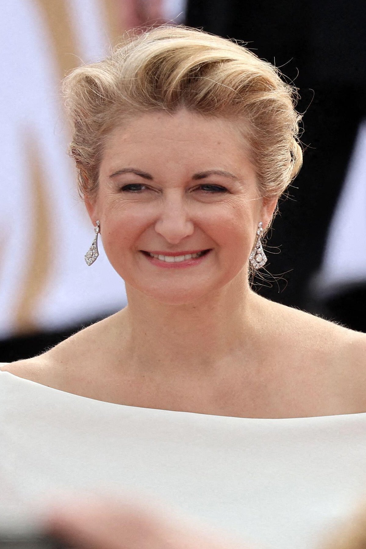 The Grand Duchess of Luxembourg greets the crowds on the day of her husband's accession to the throne, October 3, 2025 (David Niviere/Abaca Press/Alamy)