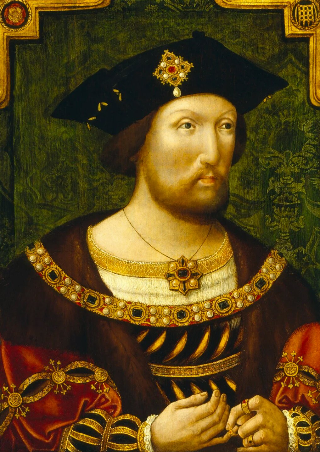 Portrait of King Henry VIII by an unknown Anglo-Dutch artist, ca. 1520 (National Portrait Gallery)