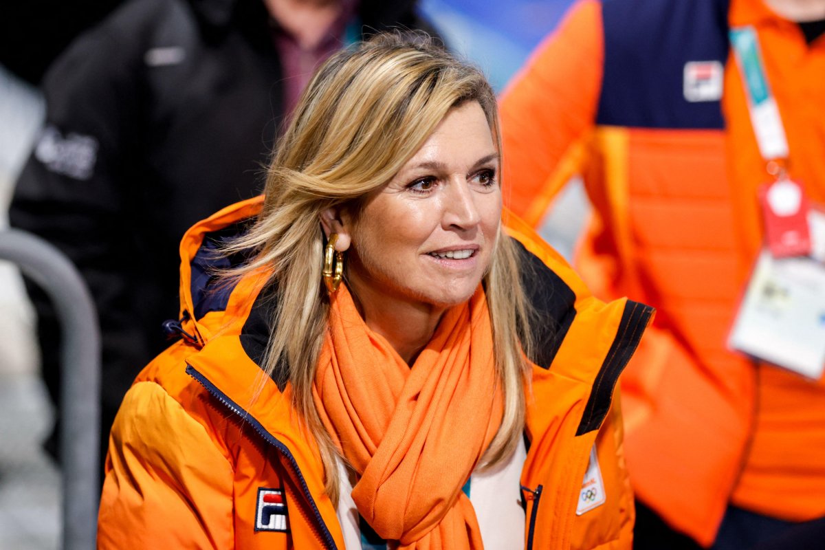 The King and Queen of the Netherlands watch the women's 1000m long track speed skating competition at the Winter Olympics in Milan on February 9, 2026 (Joris Verwijst/BSR Agency/Alamy)