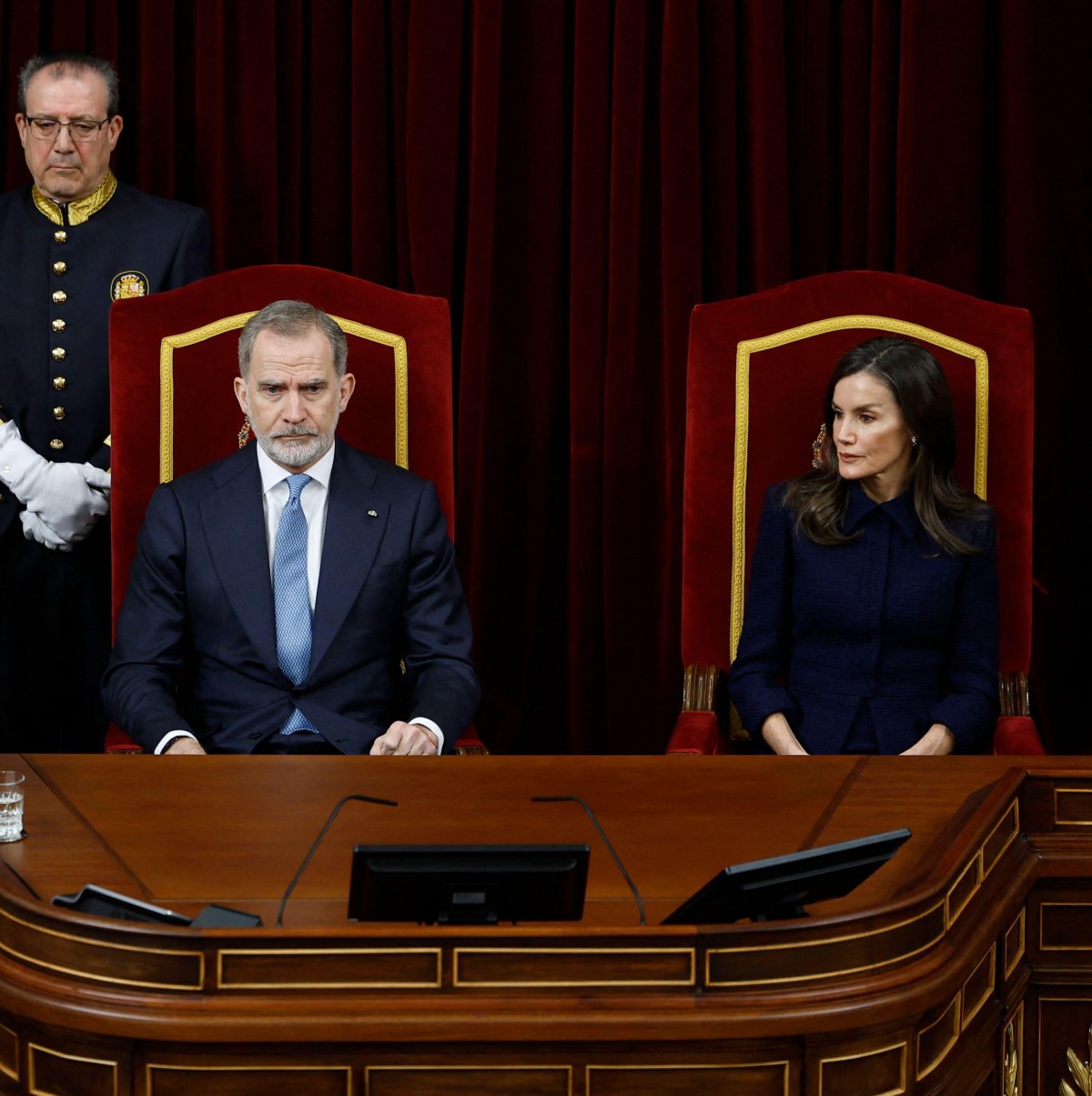 The King and Queen of Spain attend "Our Longest Constitution," an event at the Congress Of Deputies, in Madrid on February 17, 2026 (Jack Abuin/Zuma Press/Alamy)