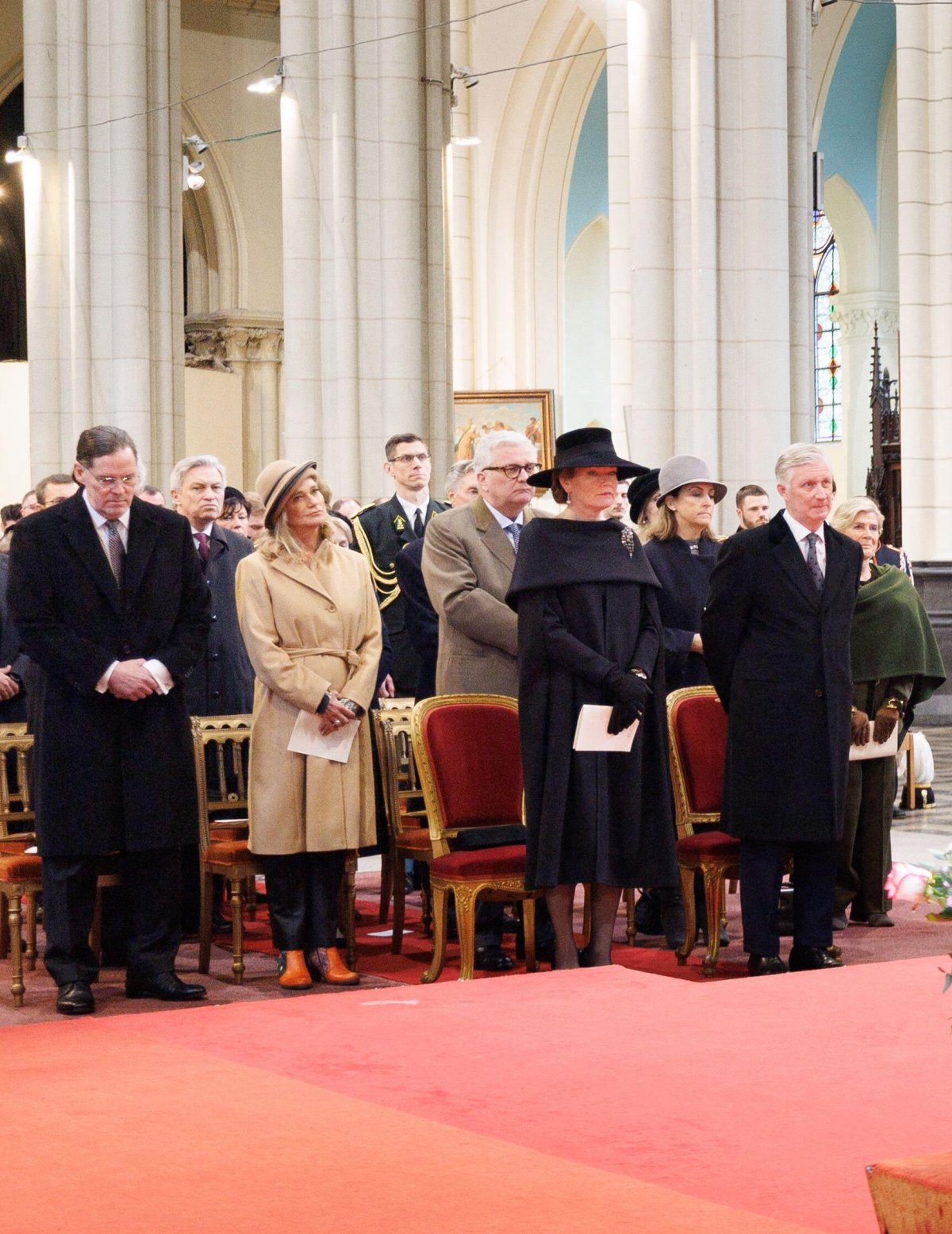 Members of the royal families of Belgium, Luxembourg, and Liechtenstein attend a mass in memory of deceased members of the royal family at Notre-Dame de Laeken in Brussels on February 24, 2026 (BENOIT DOPPAGNE/Belga News Agency/Alamy)