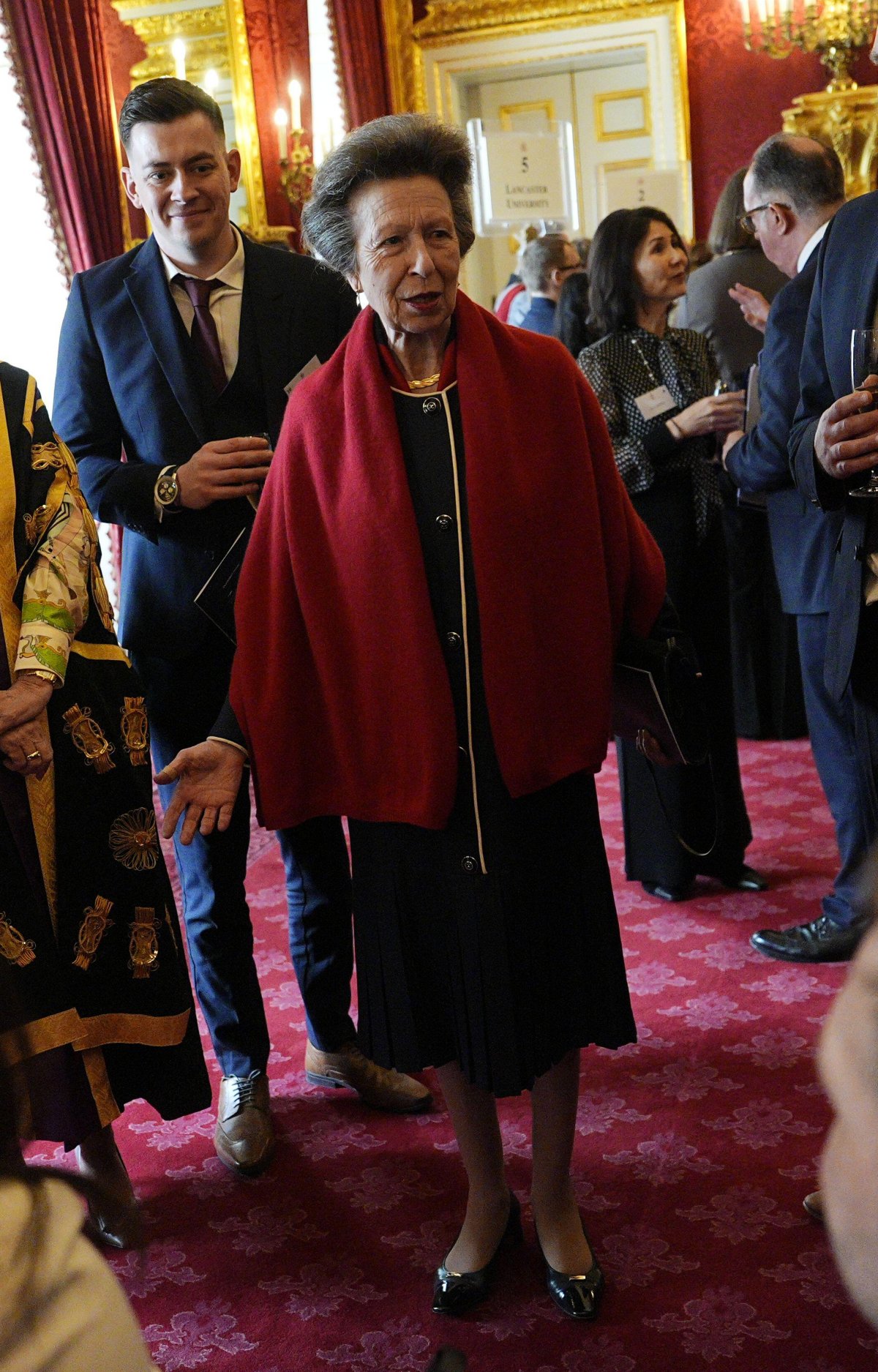 The Princess Royal attends a reception following the presentation of the Queen Elizabeth Prizes for Education at St. James's Palace in London on February 24, 2026 (Aaron Chown/PA Images/Alamy)