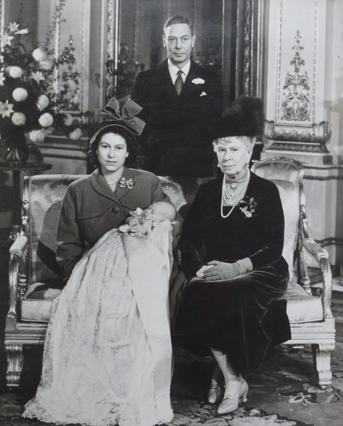 Central Office of Information, Four generations of the Royal Family on Prince Charles’s christening day, 1948 (© Royal Collection Enterprises Limited 2026 | Royal Collection Trust)