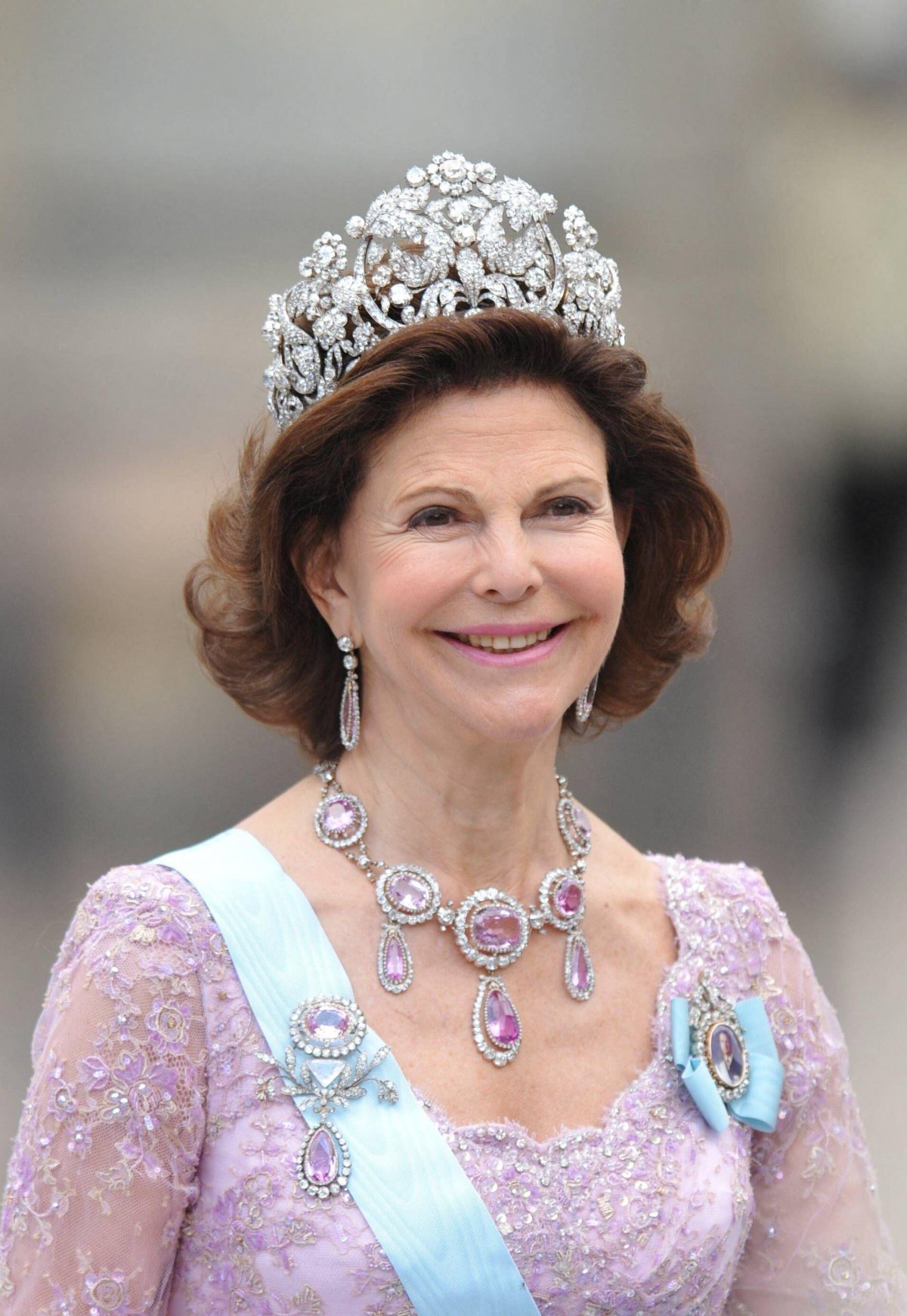 Queen Silvia of Sweden attends the wedding of Crown Princess Victoria and Prince Daniel in Stockholm on June 19, 2010 (Mousse-Nebinger-Orban/Abaca Press/Alamy)