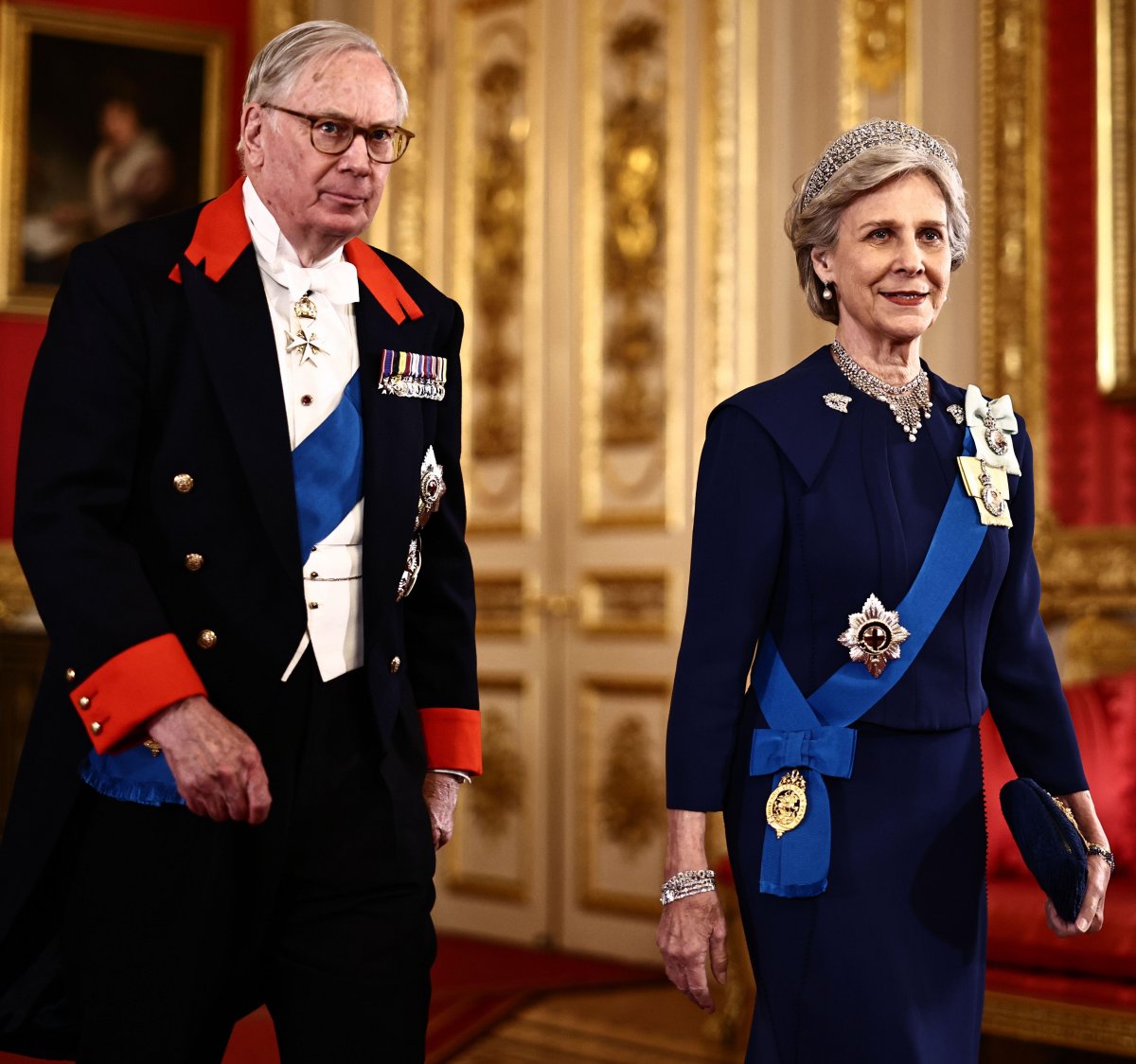 The Duke and Duchess of Gloucester attend a state banquet in honor of the President of Nigeria at Windsor Castle on March 18, 2026 (Henry Nicholls/PA Images/Alamy)