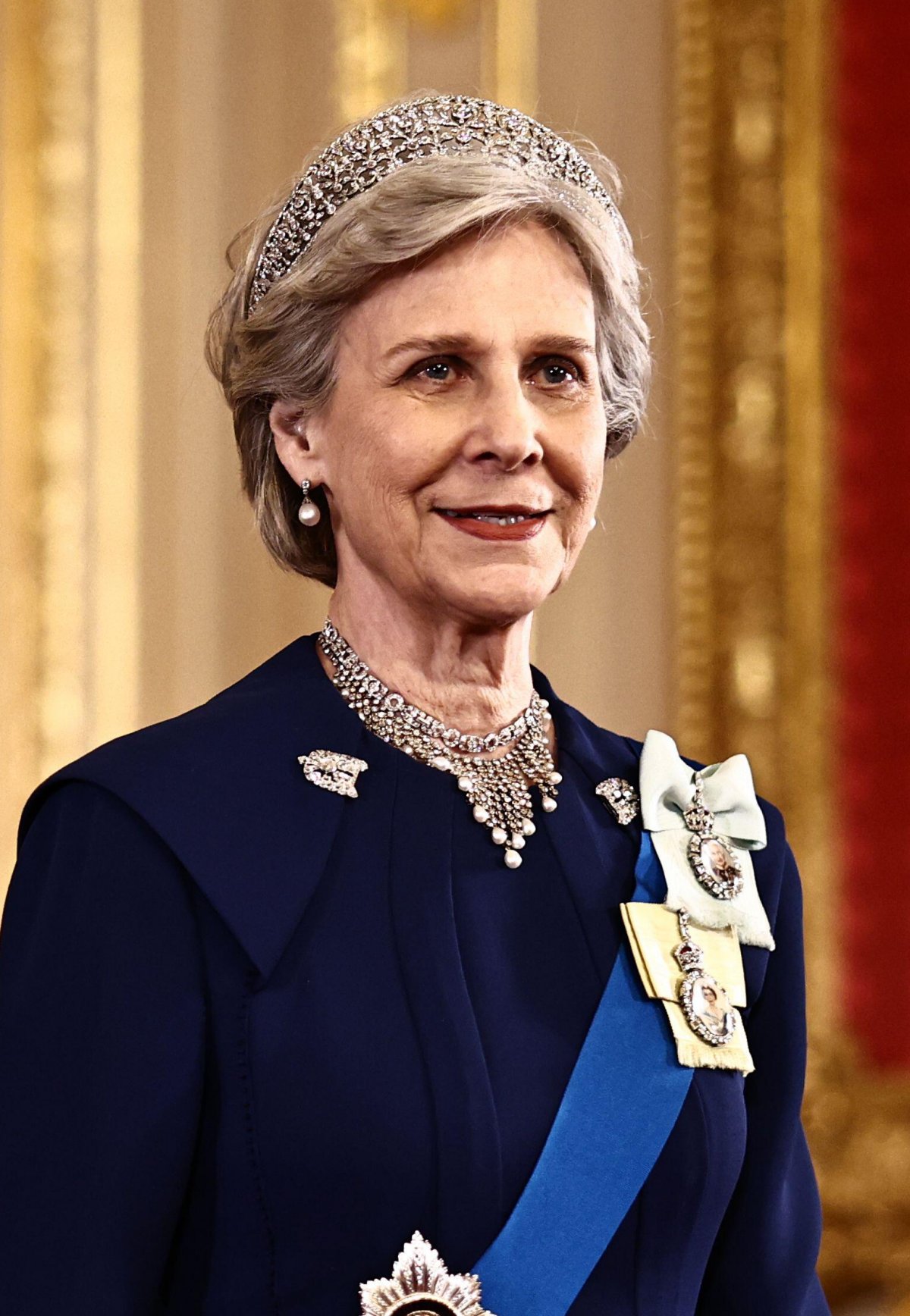 The Duchess of Gloucester attends a state banquet in honor of the President of Nigeria at Windsor Castle on March 18, 2026 (Henry Nicholls/PA Images/Alamy)