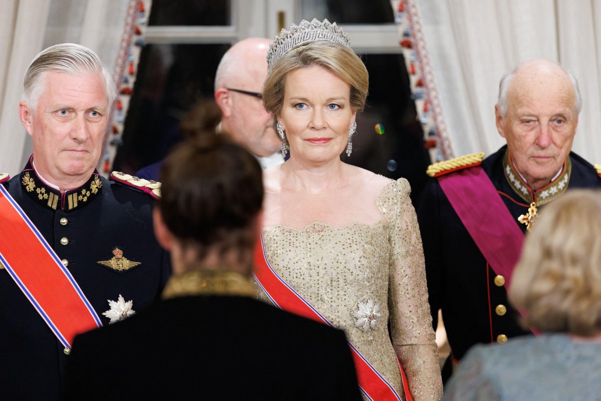 The King and Queen of Norway host a state banquet for the visiting King and Queen of the Belgians at the Royal Palace in Oslo on March 24, 2026 (BENOIT DOPPAGNE/Belga News Agency/Alamy)