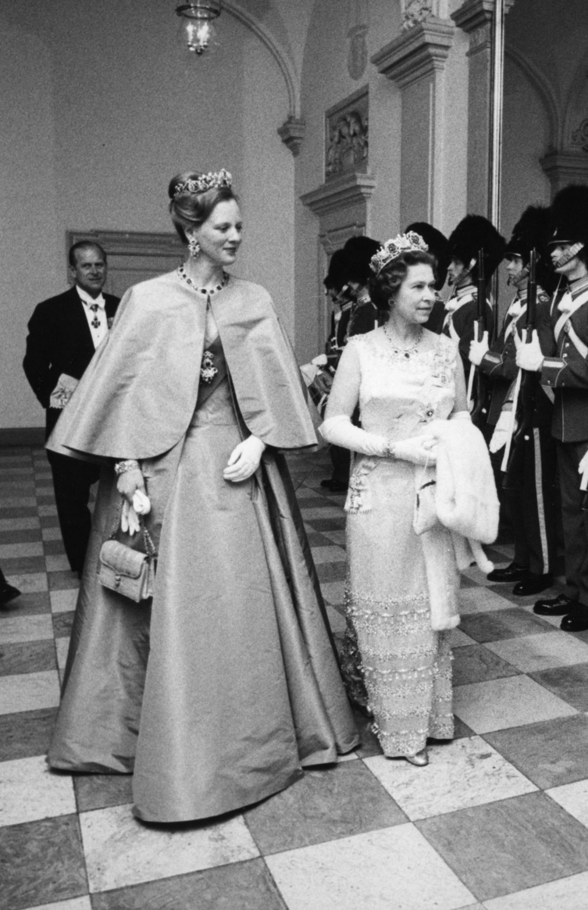 Queen Margrethe II and Prince Henrik of Denmark host a state banquet in honor of Queen Elizabeth II and Prince Philip of the United Kingdom at Christiansborg Palace in Copenhagen on May 16, 1979 (PA Images/Alamy)