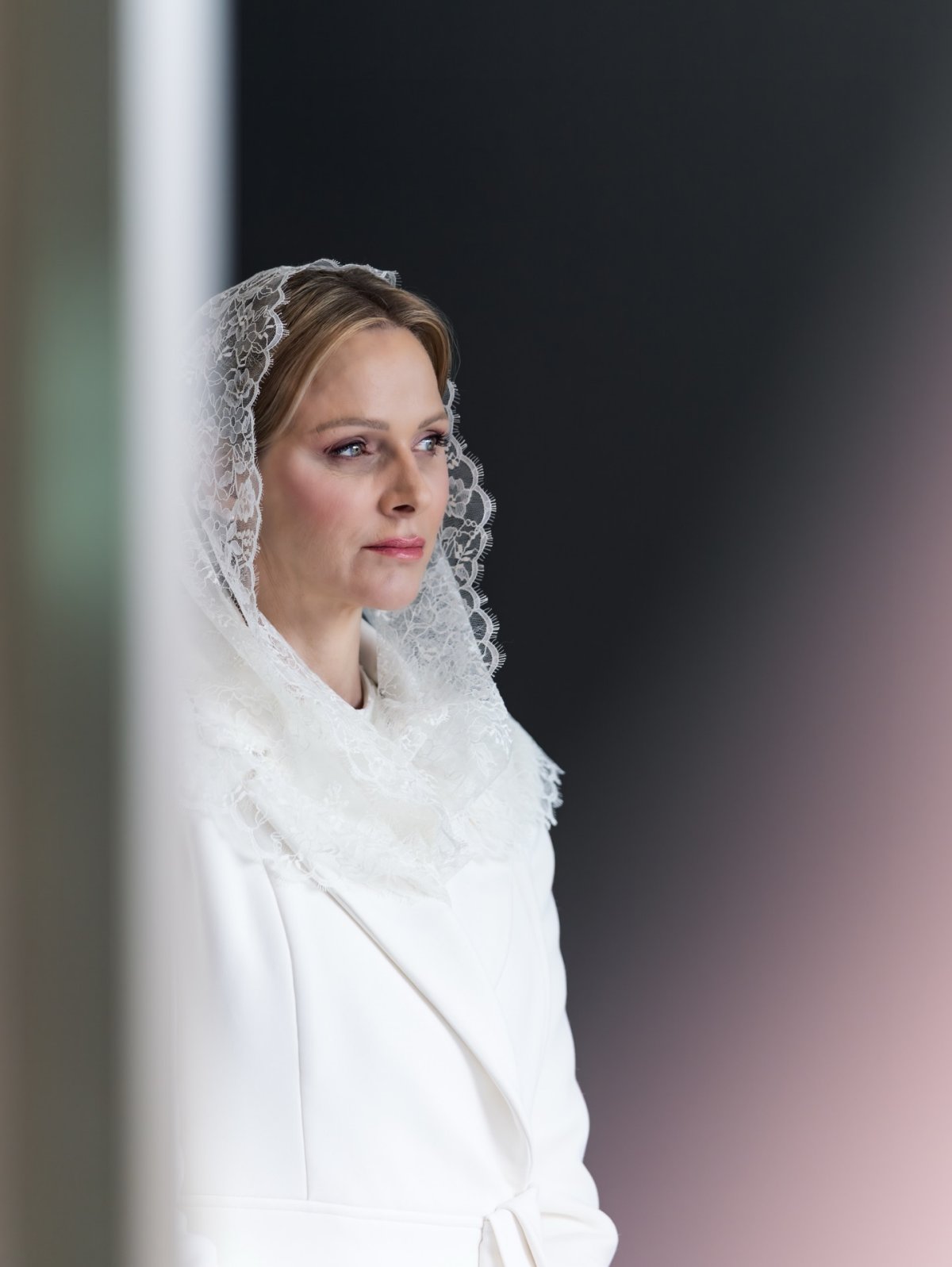 The Prince and Princess of Monaco host Pope Leo XIV during his visit to the principality on March 28, 2026 (Palais Princier de Monaco)