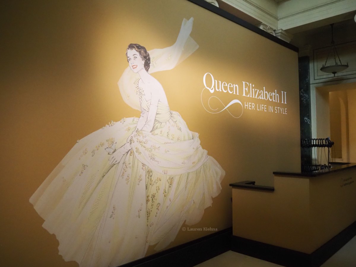 Views of Queen Elizabeth II: Her Life In Style at the King's Gallery, Buckingham Palace in London on April 9, 2026 (Photograph © Lauren Kiehna. All rights reserved.)