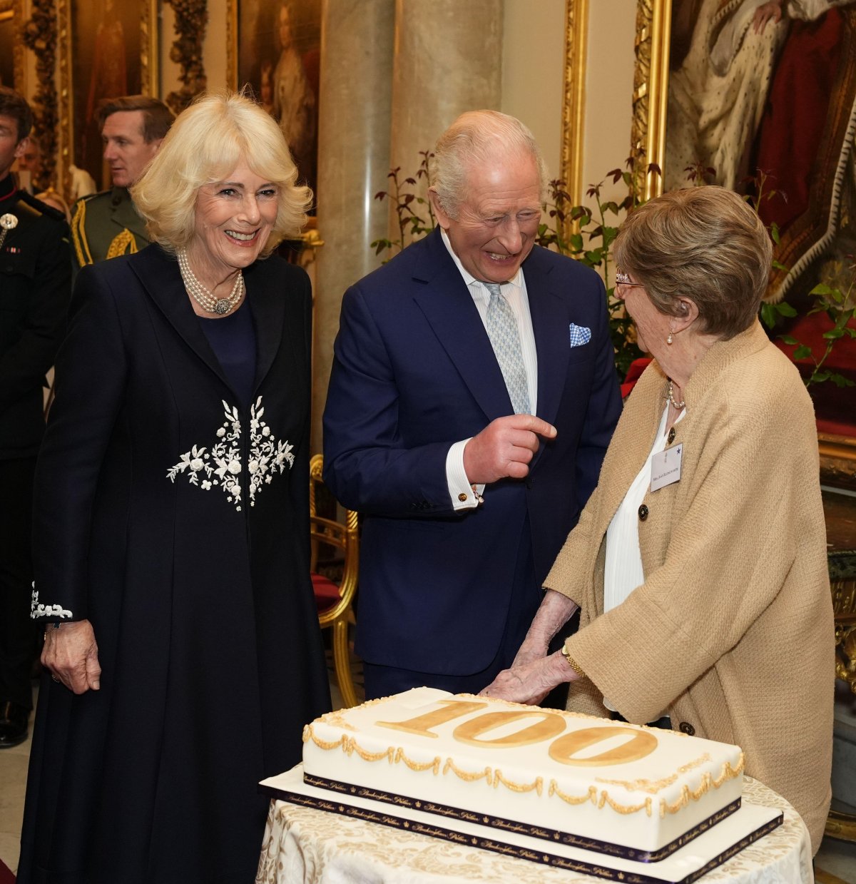 Members of the royal family celebrate the centenary of Queen Elizabeth II's birth during a reception at Buckingham Palace in London on April 21, 2026 (Jordan Pettitt/PA Images/Alamy)