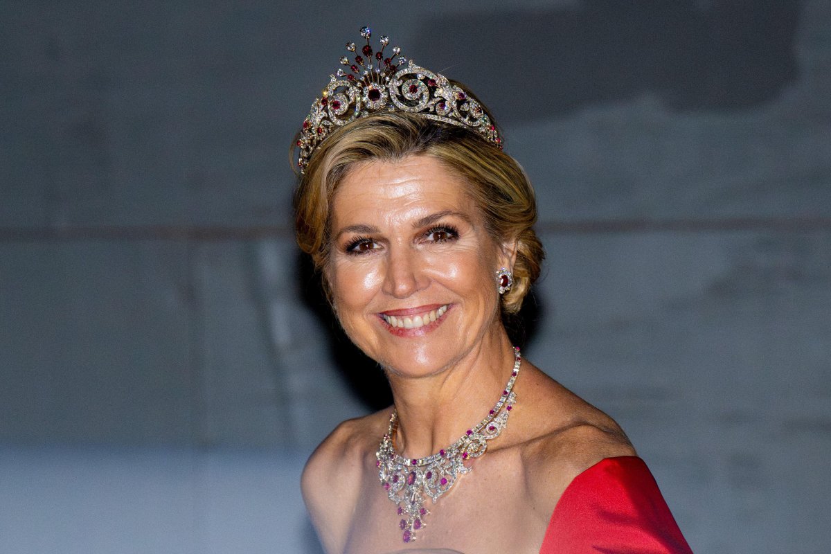 The King and Queen of the Netherlands host a dinner for members of the Diplomatic Corps at the Royal Palace in Amsterdam on April 23, 2026 (Patrick van Emst/NLBeeld/Alamy)