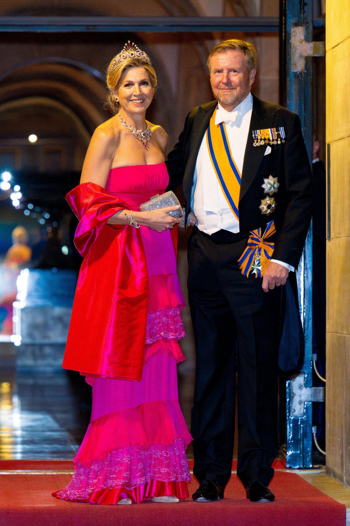 The King and Queen of the Netherlands host a dinner for members of the Diplomatic Corps at the Royal Palace in Amsterdam on April 23, 2026 (Patrick van Emst/NLBeeld/Alamy)