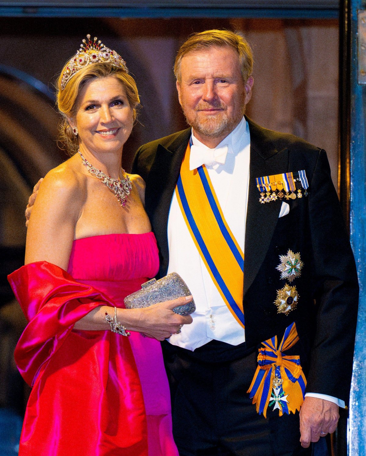 The King and Queen of the Netherlands host a dinner for members of the Diplomatic Corps at the Royal Palace in Amsterdam on April 23, 2026 (Patrick van Emst/NLBeeld/Alamy)