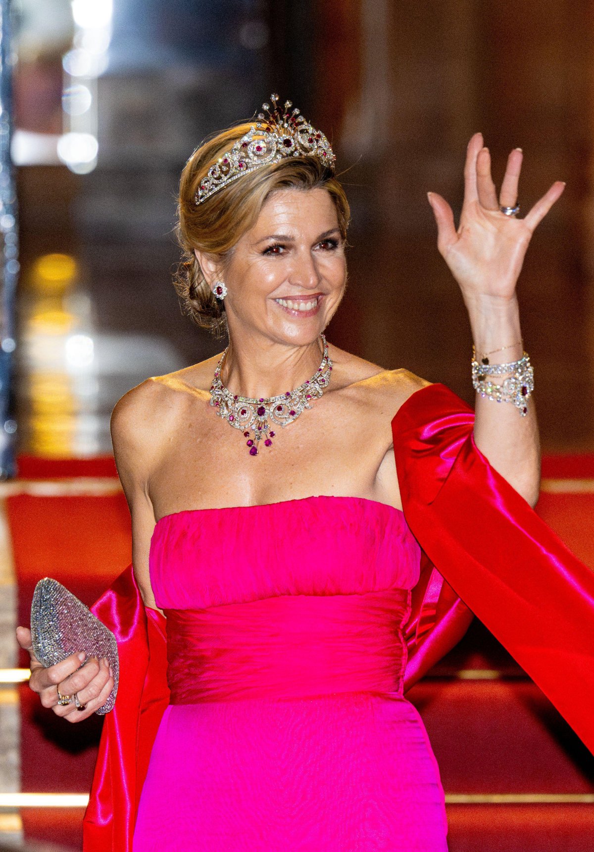 The King and Queen of the Netherlands host a dinner for members of the Diplomatic Corps at the Royal Palace in Amsterdam on April 23, 2026 (Patrick van Emst/NLBeeld/Alamy)