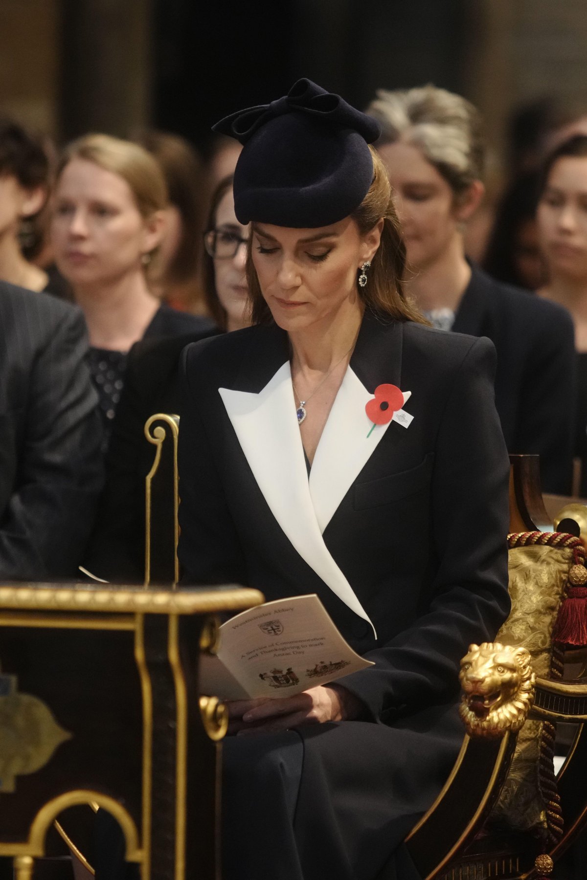 The Princess of Wales attends a service of commemoration and thanksgiving commemorating Anzac Day at Westminster Abbey on April 25, 2026 (Jeff Moore/PA Images/Alamy)