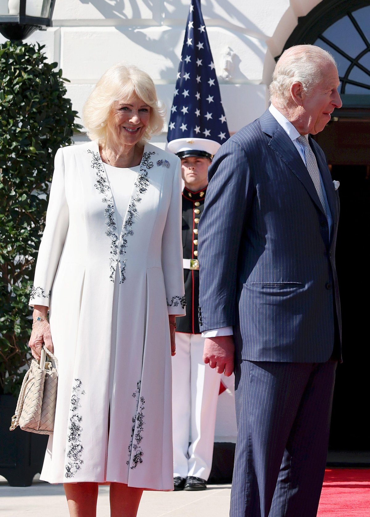King Charles III and Queen Camilla arrive at the White House in Washington, D.C., on April 27, 2026 (Chris Jackson/PA Images/Alamy)