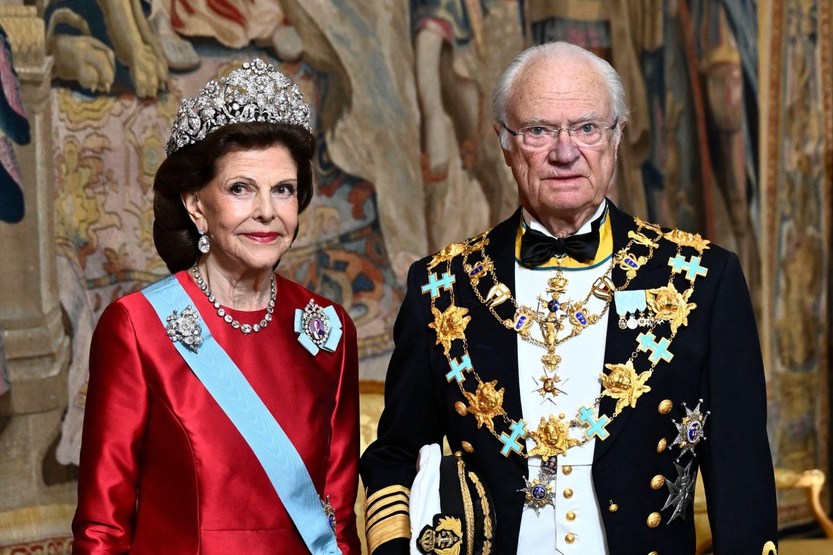 Royals attend a gala dinner celebrating the 80th birthday of the King of Sweden at the Royal Palace in Stockholm on April 30, 2026 (Pontus Lundahl/TT News Agency)