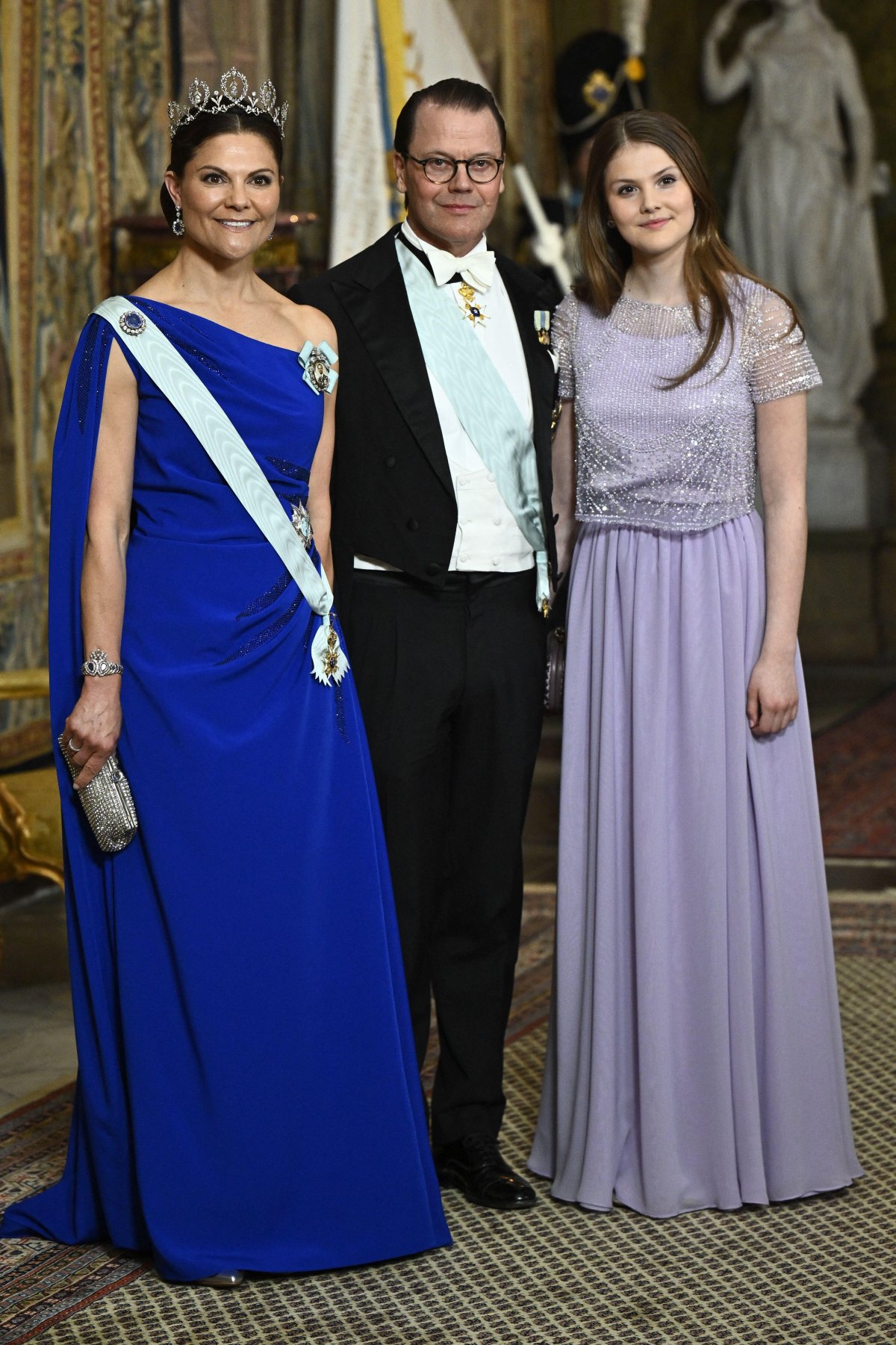 Royals attend a gala dinner celebrating the 80th birthday of the King of Sweden at the Royal Palace in Stockholm on April 30, 2026 (Pontus Lundahl/TT News Agency)