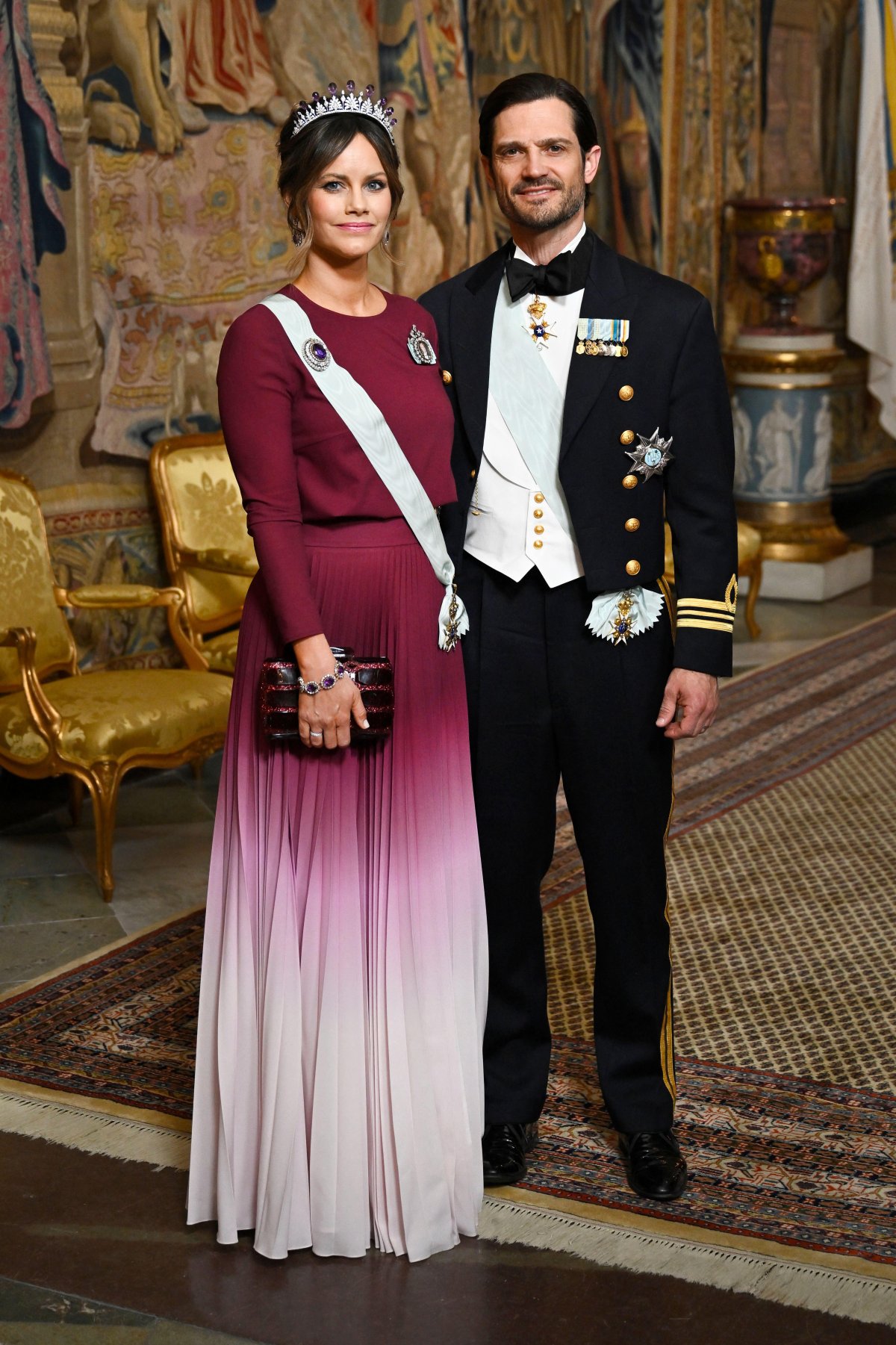 Royals attend a gala dinner celebrating the 80th birthday of the King of Sweden at the Royal Palace in Stockholm on April 30, 2026 (Pontus Lundahl/TT News Agency)