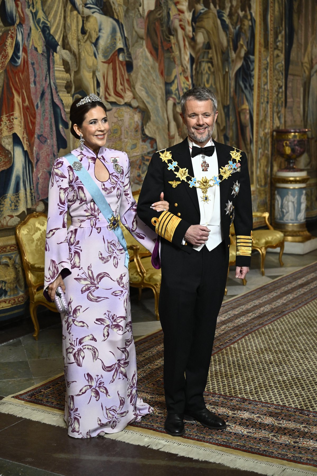 Royals attend a gala dinner celebrating the 80th birthday of the King of Sweden at the Royal Palace in Stockholm on April 30, 2026 (Pontus Lundahl/TT News Agency)