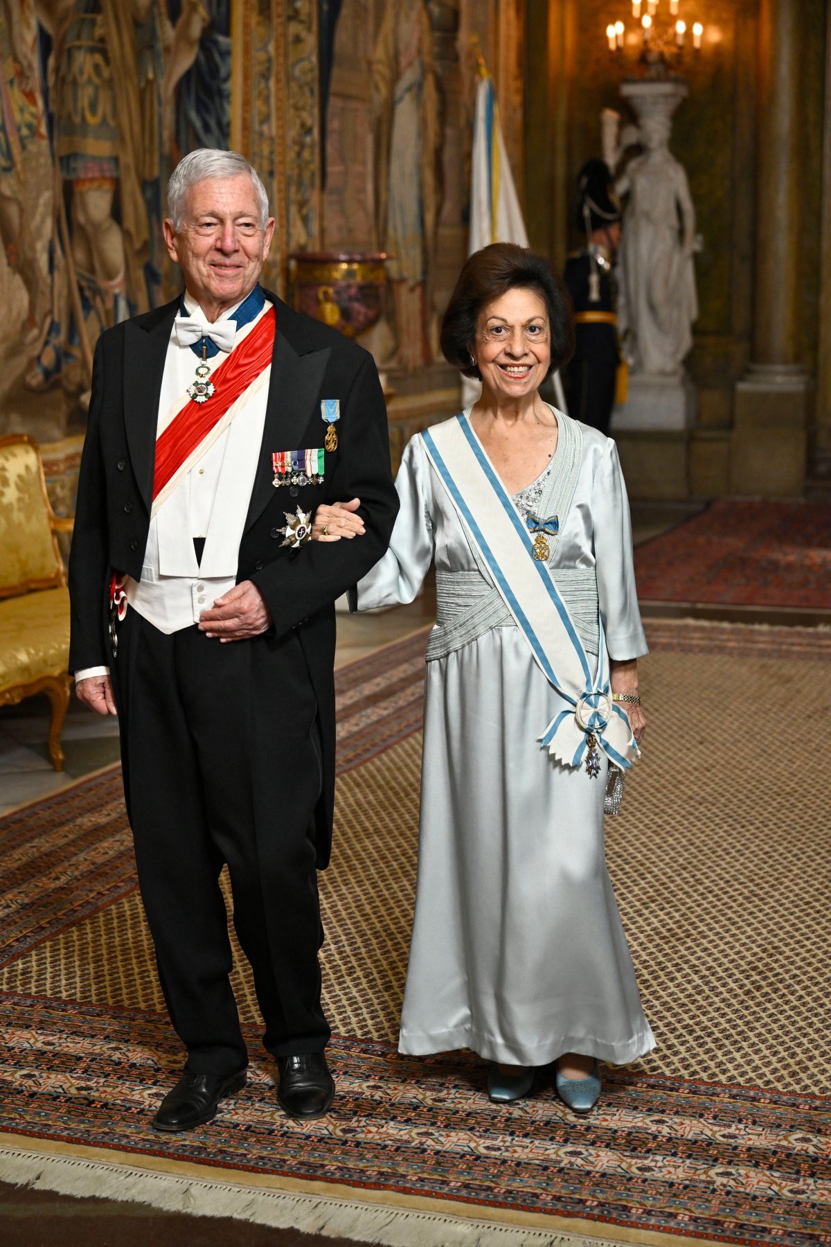 Royals attend a gala dinner celebrating the 80th birthday of the King of Sweden at the Royal Palace in Stockholm on April 30, 2026 (Pontus Lundahl/TT News Agency)