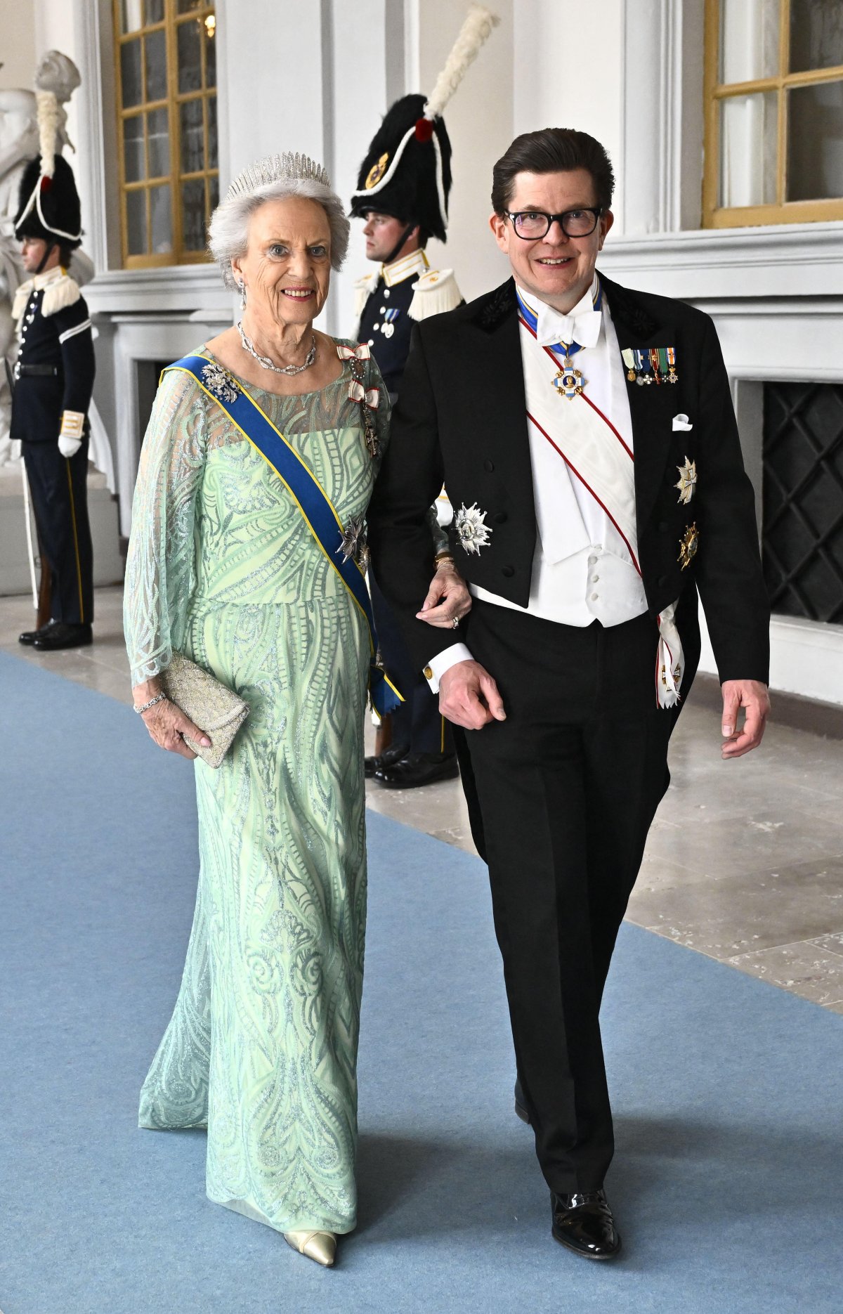 Royals attend a gala dinner celebrating the 80th birthday of the King of Sweden at the Royal Palace in Stockholm on April 30, 2026 (Pontus Lundahl/TT News Agency)