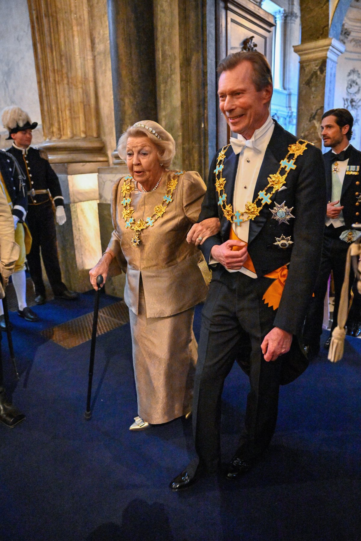 Royals attend a gala dinner celebrating the 80th birthday of the King of Sweden at the Royal Palace in Stockholm on April 30, 2026 (Henrik Montgomery/TT News Agency)