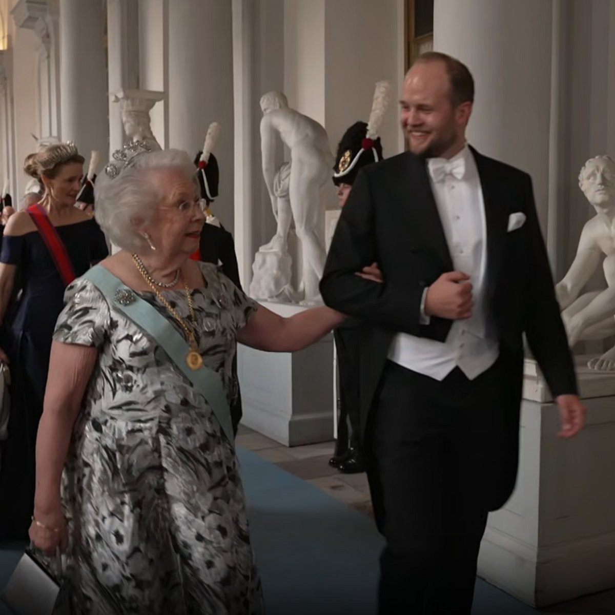 Royals attend a gala dinner celebrating the 80th birthday of the King of Sweden at the Royal Palace in Stockholm on April 30, 2026 (SVT)