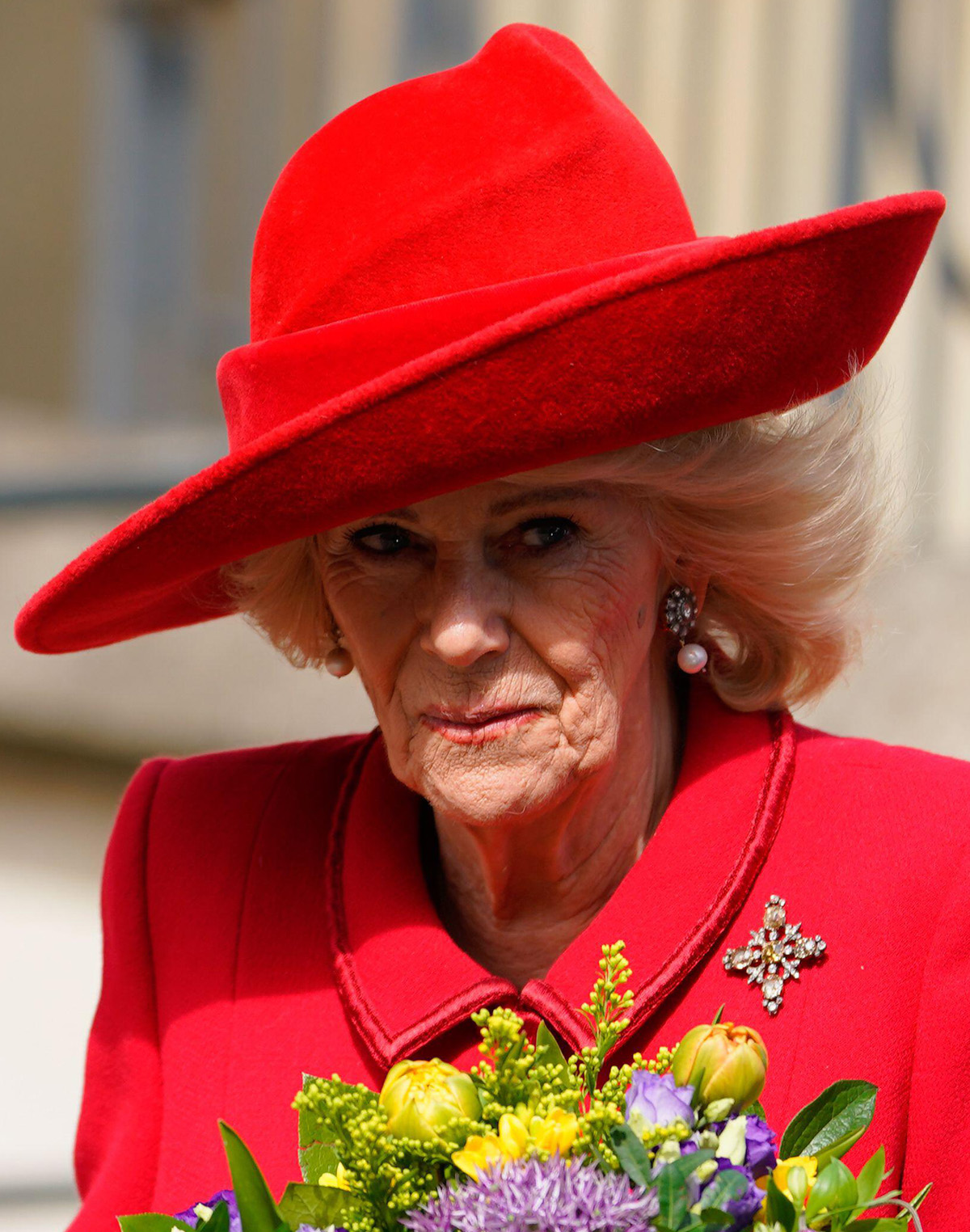 Queen Camilla attends an Easter Sunday service at St. George's Chapel, Windsor on April 5, 2026 (Lewis Langstaff-Wood/Alamy)