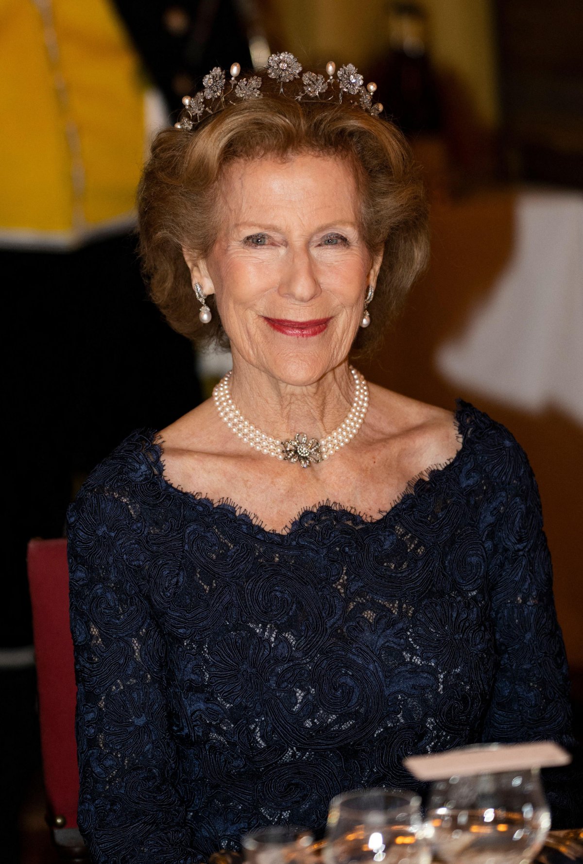 Madeleine Bernadotte Kogevinas attends the King's Dinner for the Nobel laureates at the Royal Palace in Stockholm on December 11, 2022 (Pontus Lundahl/TT News Agency/Alamy)
