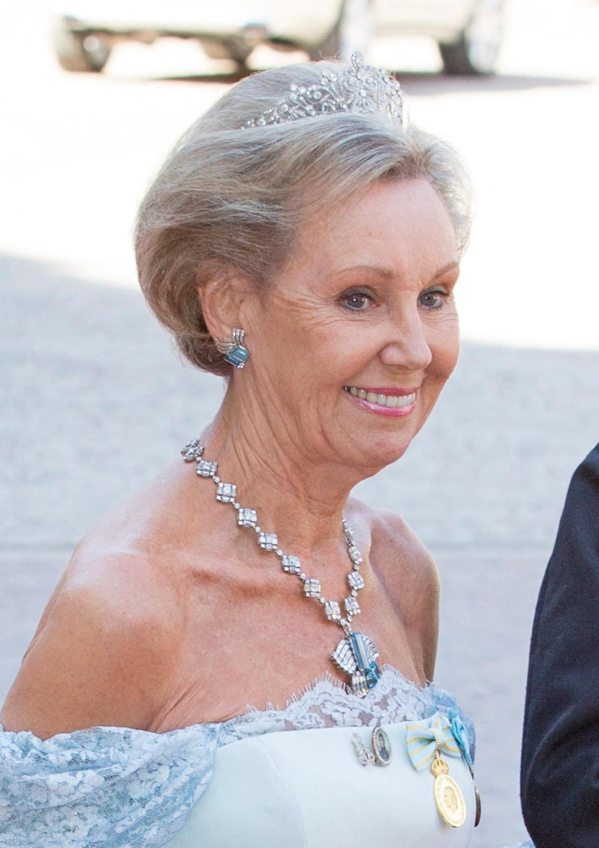 Countess Jill Bernadotte af Wisborg attends the wedding of Prince Carl Philip and Princess Sofia of Sweden at the Royal Palace in Stockholm on June 13, 2015 (DPA Picture Alliance/Alamy)
