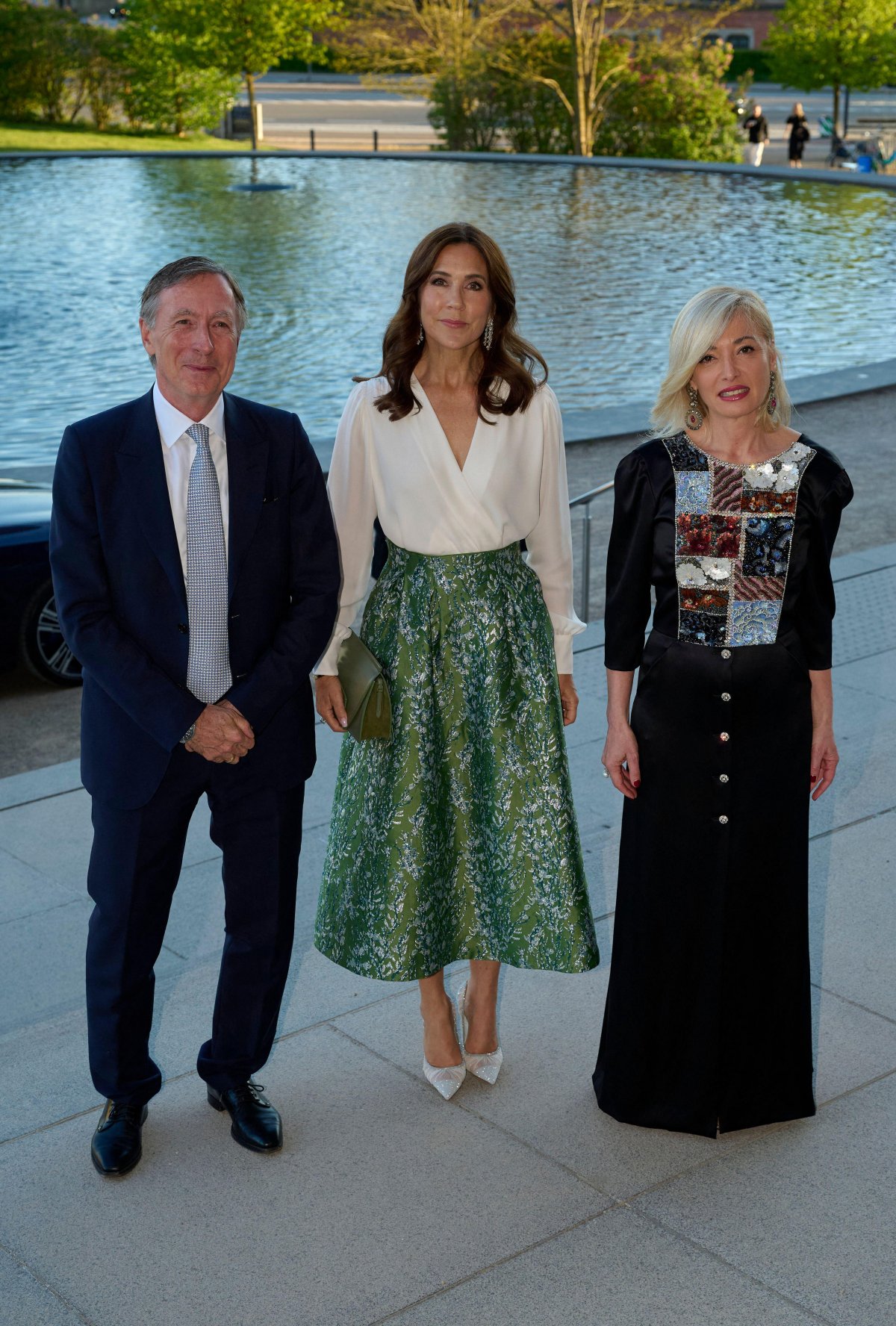 The Queen of Denmark attends the Global Fashion Summit dinner at the National Gallery of Denmark in Copenhagen on May 7, 2026 (Stefan Lindblom/TT News Agency/Alamy)