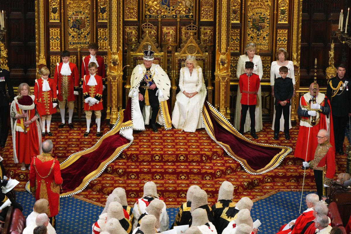 King Charles III and Queen Camilla attend the State Opening of Parliament on May 13, 2026 (Kirsty Wigglesworth/PA Images/Alamy)
