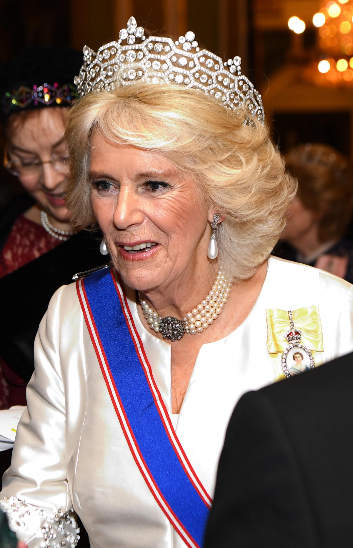 The Duchess of Cornwall attends the Diplomatic Reception at Buckingham Palace in London on December 3, 2018 (Victoria Jones/PA Images/Alamy)