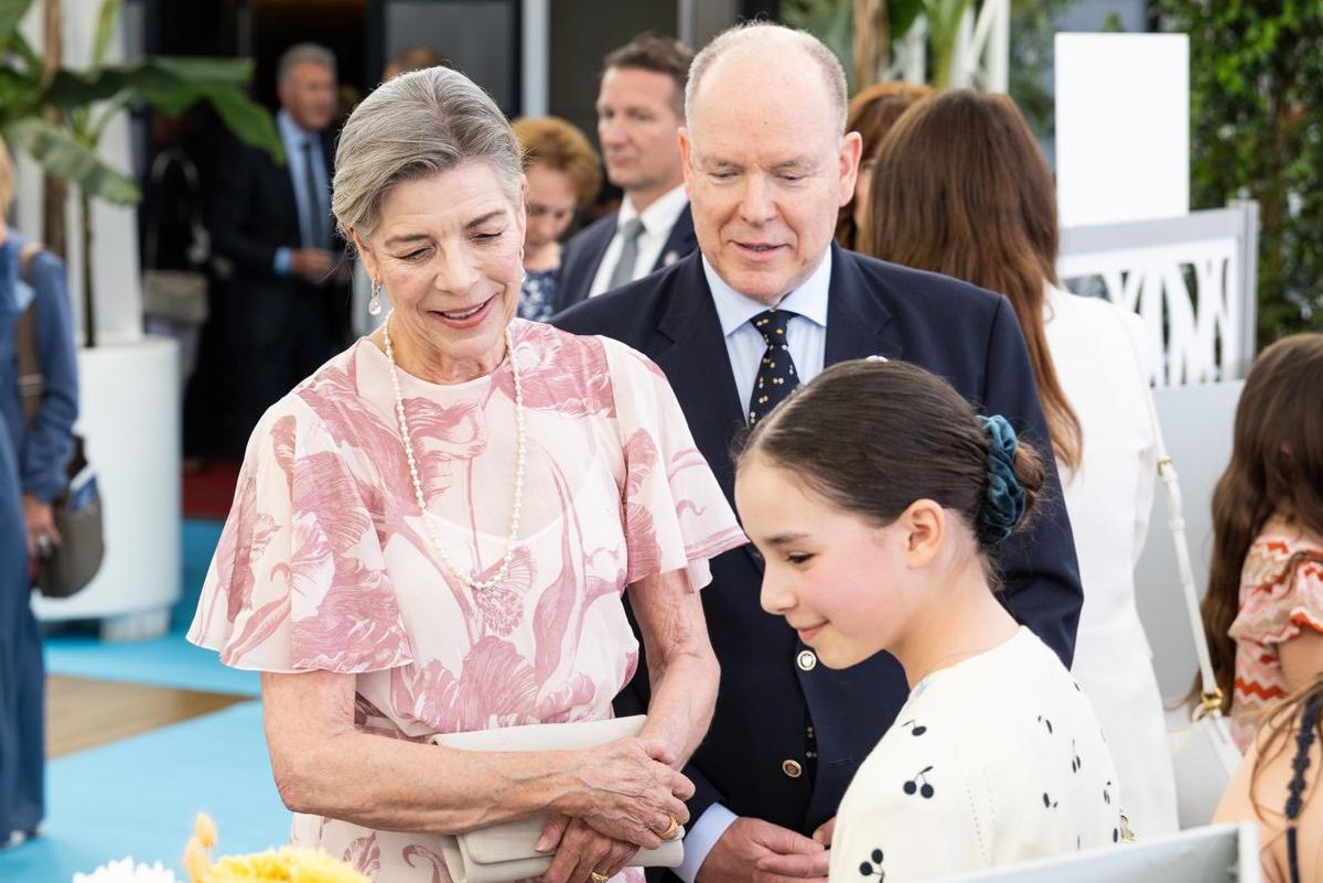 The Prince of Monaco and the Princess of Hanover attend the International Bouquet Competition at the Yacht Club of Monaco on May 9, 2026 (Frédéric Nebinger/Palais Princier de Monaco)