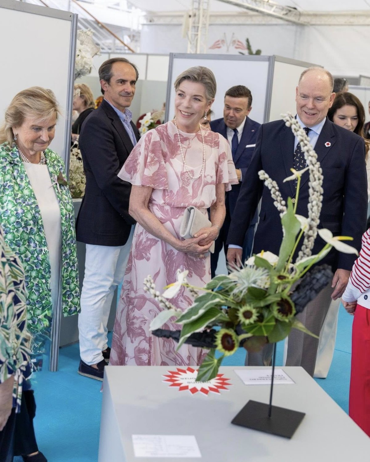 The Prince of Monaco and the Princess of Hanover attend the International Bouquet Competition at the Yacht Club of Monaco on May 9, 2026 (Frédéric Nebinger/Palais Princier de Monaco)