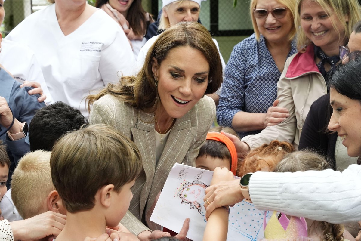 The Princess of Wales is pictured during the second day of her visit to Reggio Emilia on May 14, 2026 (Jordan Pettitt/PA Images/Alamy)