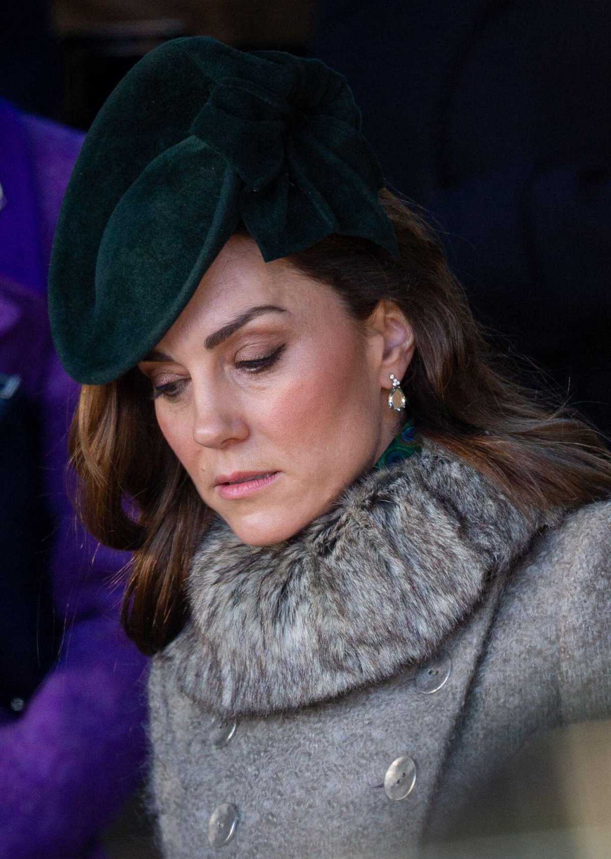 The Duchess of Cambridge attends a Christmas Day church service at St. Mary Magdalene near the Sandringham estate in Norfolk on December 25, 2019 (Geoffrey Robinson/Alamy)
